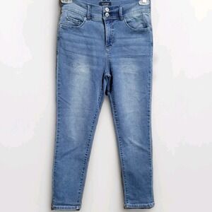 Curve Appeal Skinny Ankle Jeans Size 8/29 x 25.5 High Rise Medium Wash Slim Fit